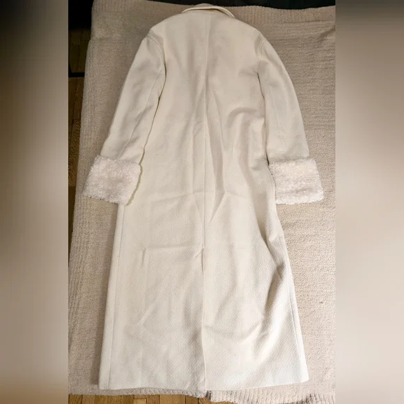 Amanda Uprichard Ivory Carrington Coat Sz Medium - Picture 9 of 17